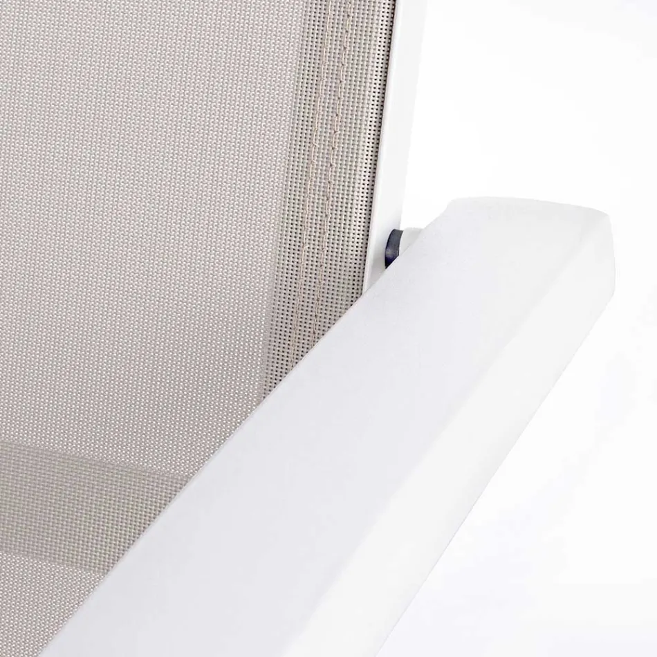 Poltrona da Esterno Reclinabile con Struttura in Alluminio, Homemotion - Ursula Viadurini