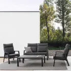 Poltrona da Esterno Reclinabile in Tessuto e Alluminio, 2 Pezzi - Nathy Viadurini