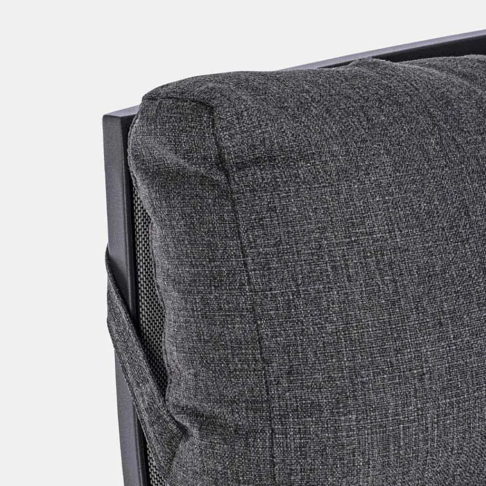 Poltrona da Esterno Reclinabile in Tessuto e Alluminio, 2 Pezzi - Nathy Viadurini