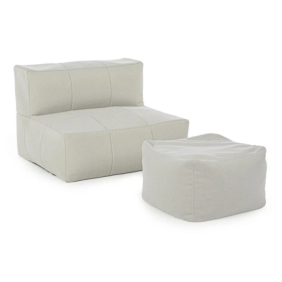 Poltrona da Esterno Rivestita in Tessuto Sfoderabile, Homemotion - Lydia Viadurini