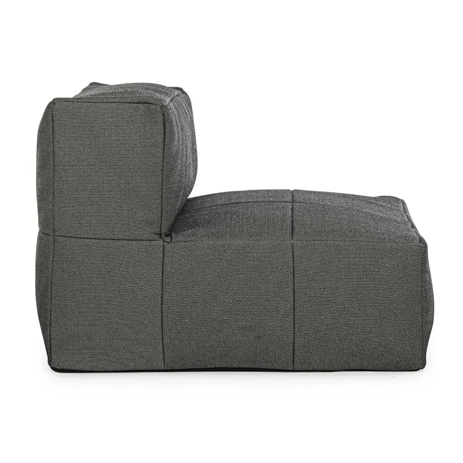 Poltrona da Esterno Rivestita in Tessuto Sfoderabile, Homemotion - Lydia Viadurini