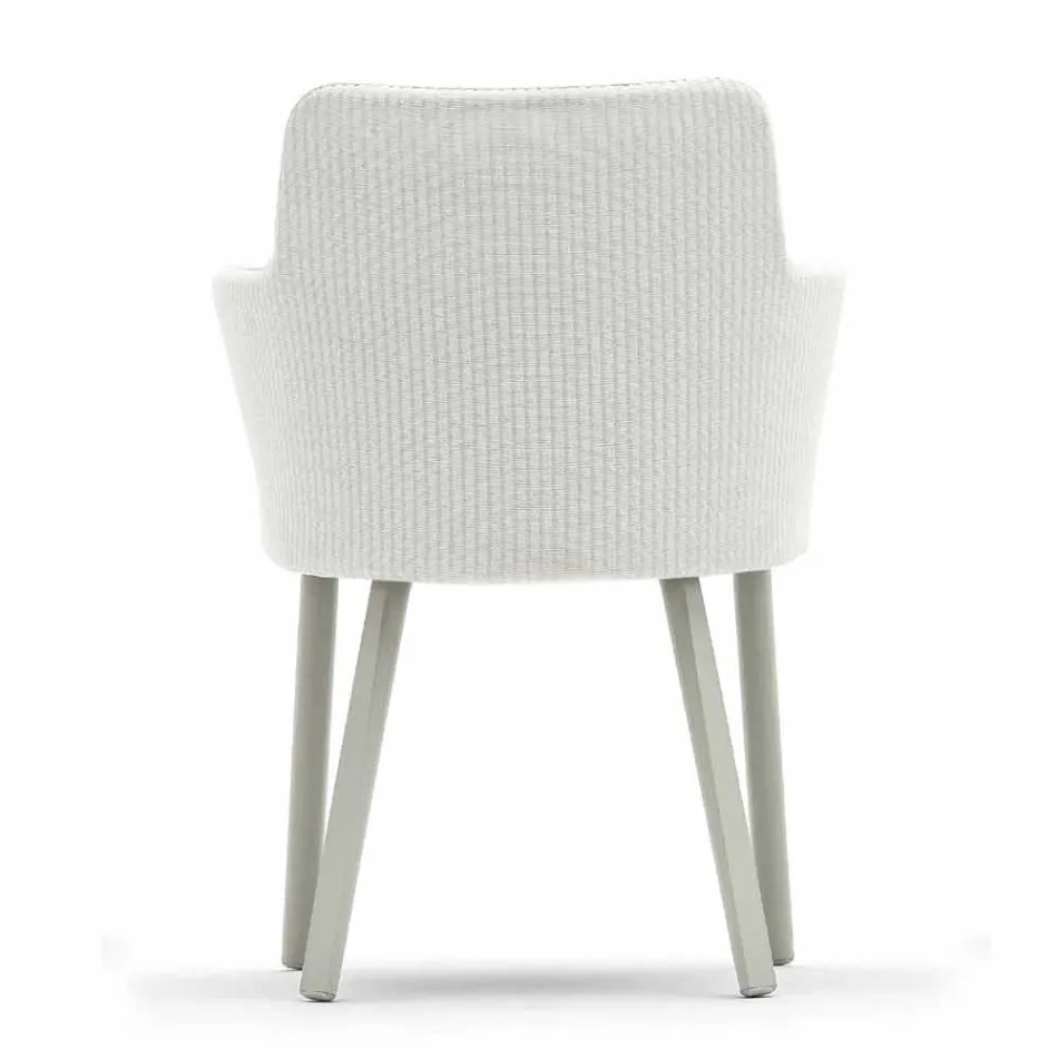 Poltrona da esterno Varaschin Emma di design in alluminio e tessuto Viadurini