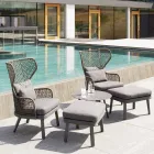 Poltrona da esterno Varaschin Emma imbottita di design moderno Viadurini