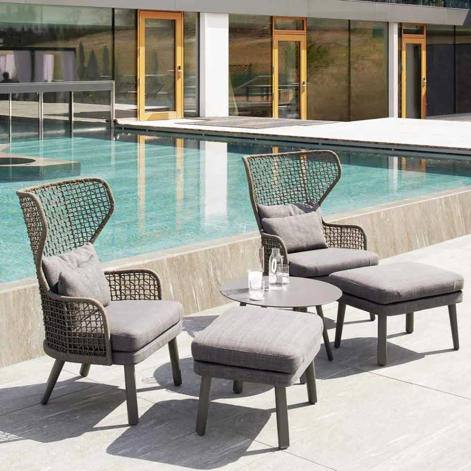 Poltrona da esterno Varaschin Emma imbottita di design moderno Viadurini