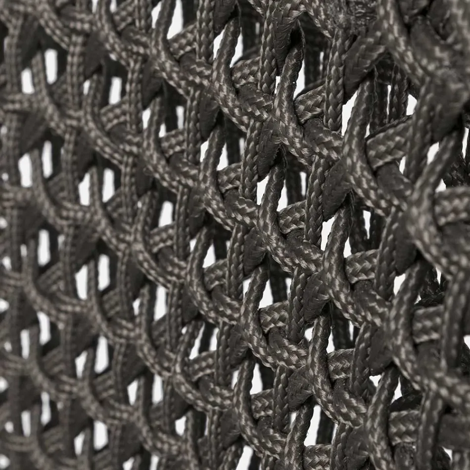 Poltrona da Giardino con Gambe Teak e Seduta in Tessuto, Homemotion - Chantall Viadurini