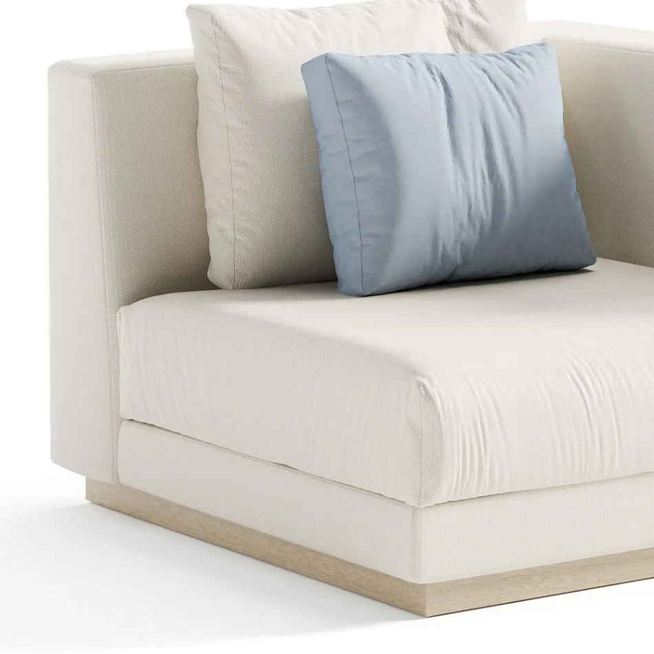 Poltrona da Giardino con Struttura Angolare Sinistra Made in Italy - Rubik Viadurini