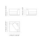 Poltrona da Giardino con Struttura Angolare Sinistra Made in Italy - Rubik Viadurini