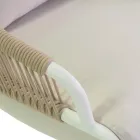 Poltrona da Giardino con Struttura in Alluminio e Corde con Cuscini - Tenda Viadurini