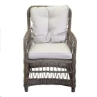 Poltrona da Giardino con Struttura in Alluminio Ricoperta da Polyrattan - Puntina Viadurini