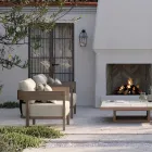 Poltrona da Giardino con Struttura in Legno teak made in Italy - Briga Viadurini