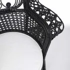 Poltrona da Giardino Design di Lusso per Esterni in Rattan Nero - Serafino Viadurini
