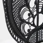 Poltrona da Giardino Design di Lusso per Esterni in Rattan Nero - Serafino Viadurini