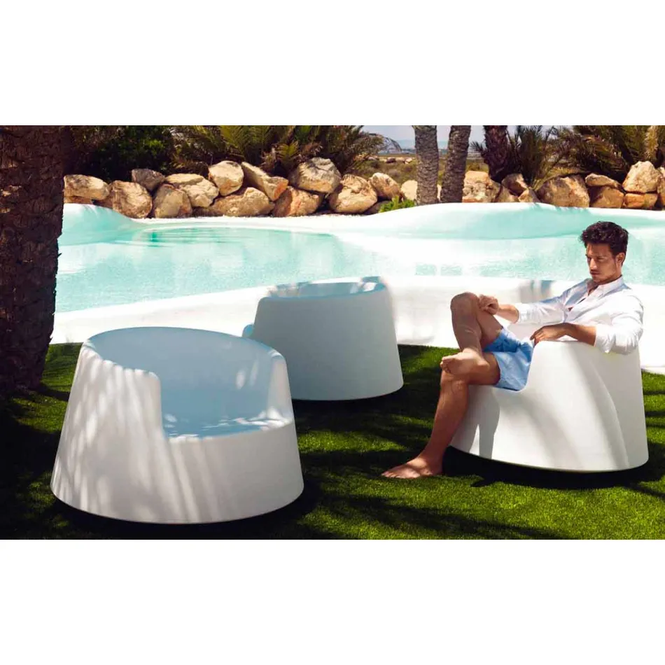 Poltrona da giardino design moderno Roulette Vondom in polietilene Viadurini