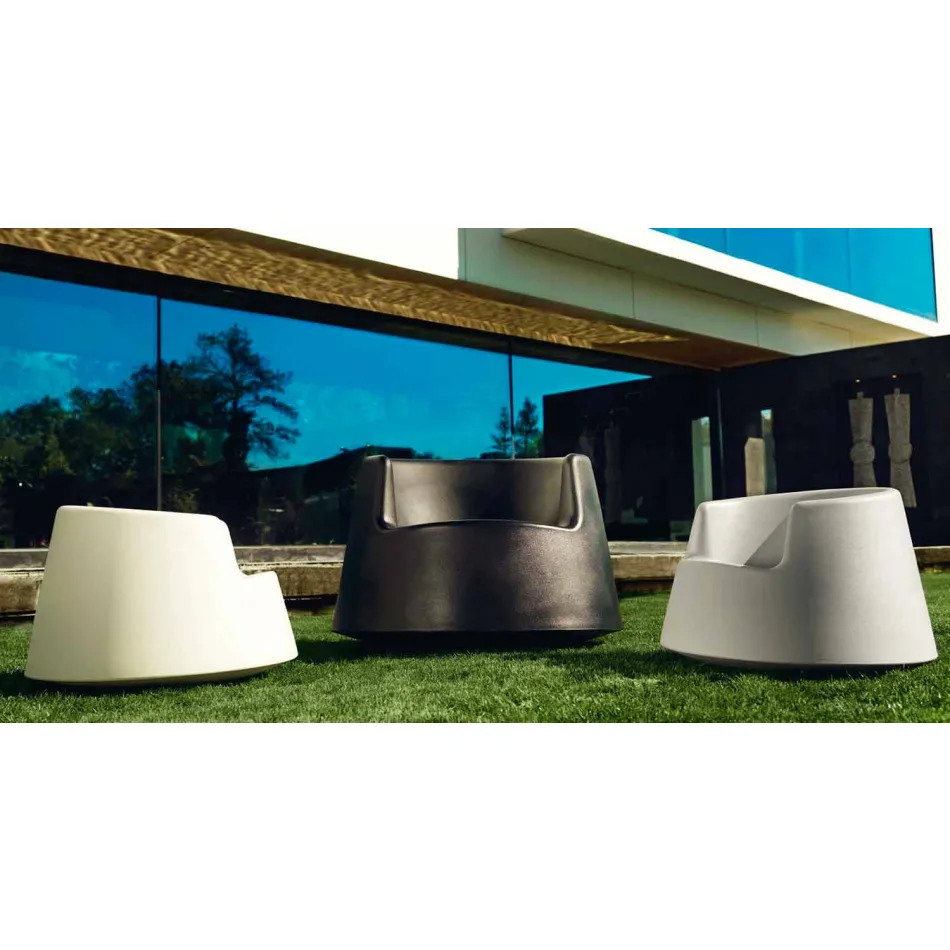 Poltrona da giardino design moderno Roulette Vondom in polietilene Viadurini