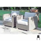 Poltrona da giardino di design intrecciata a mano Elsa Viadurini