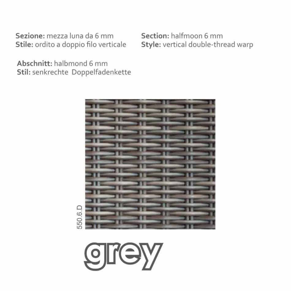 Poltrona da giardino di design intrecciata a mano Elsa Viadurini