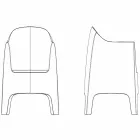 Poltrona da giardino di design Solid by Vondom, in polipropilene Viadurini