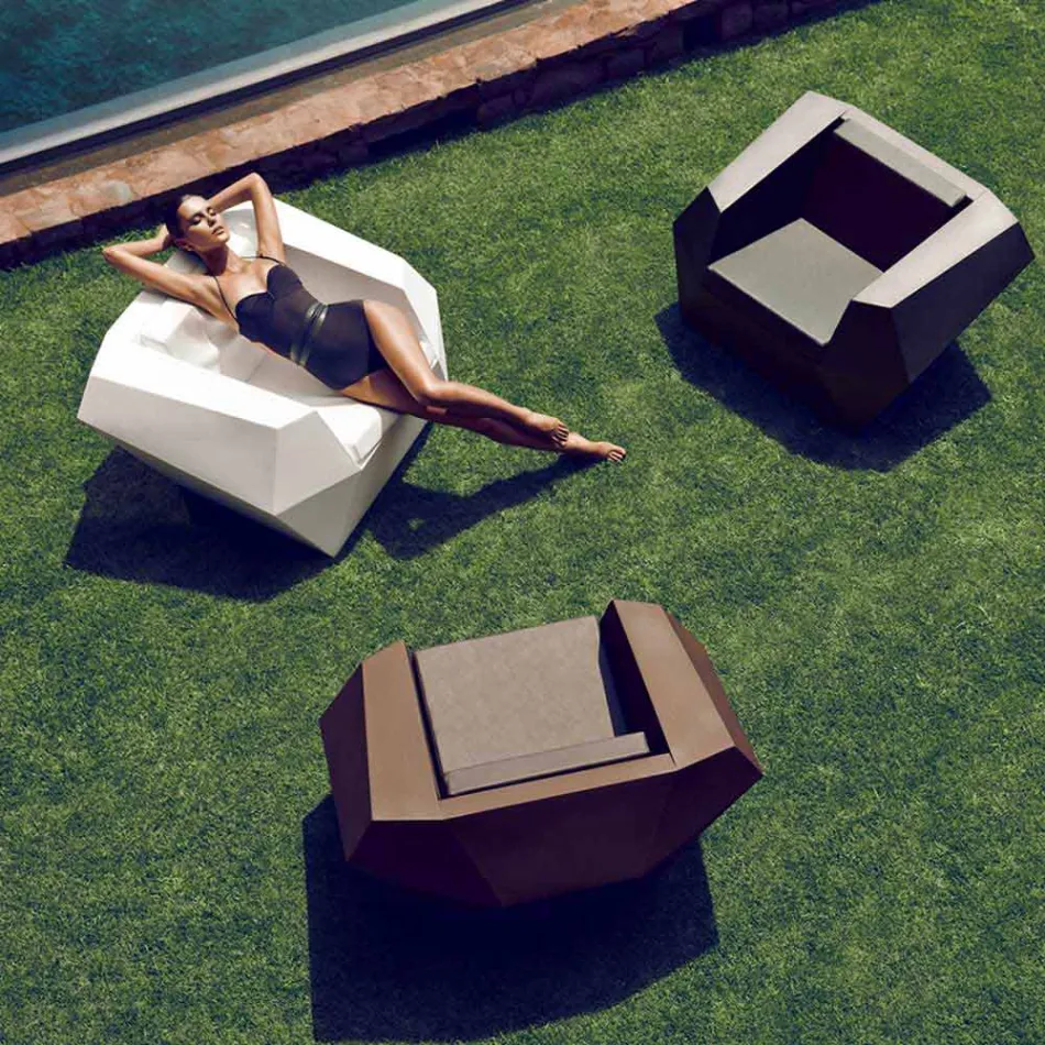 Poltrona da giardino Faz by Vondom design moderno in polietilene Viadurini