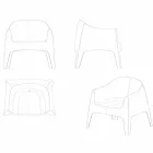 Poltrona da giardino impilabile Solid by Vondom, in polipropilene Viadurini