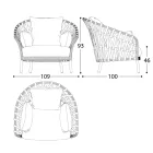 Poltrona da Giardino in Alluminio Made in Italy - Emmacross by Varaschin Viadurini