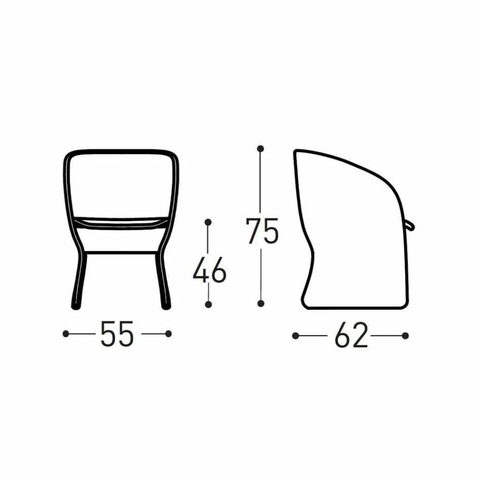 Poltrona da Giardino in Fibra Sintetica Colorata Intrecciata – Maat by Varaschin Viadurini