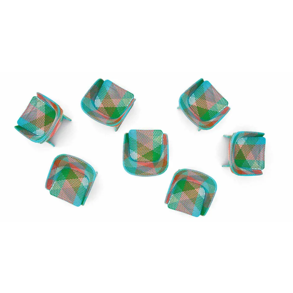 Poltrona da Giardino in Fibra Sintetica Colorata Intrecciata – Maat by Varaschin Viadurini