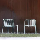 Poltrona da Giardino in Metallo Impilabile Made in Italy 2 Pezzi - Simply Viadurini