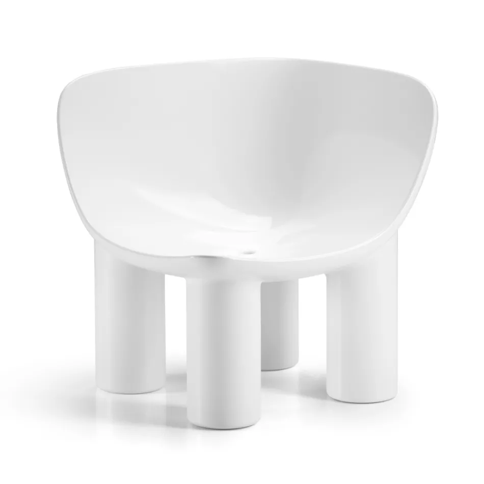 Poltrona da Giardino in Polietilene e Tessuto Made in Italy - Freccia Viadurini