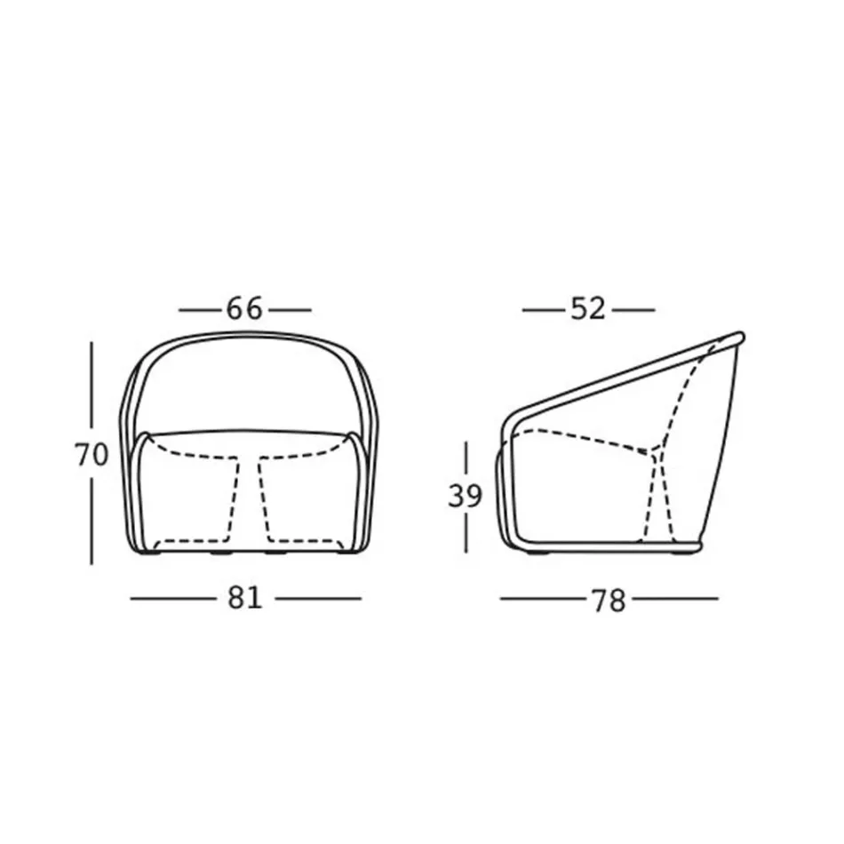 Poltrona da Giardino in Polietilene Made in Italy Design Moderno - Luglio Viadurini