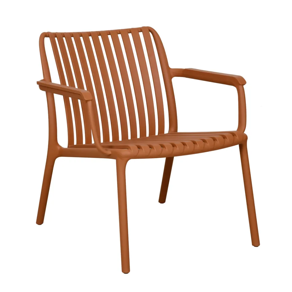 Poltrona da Giardino in Polipropilene con Aggiunta di Fibra di Vetro - Mavren Viadurini