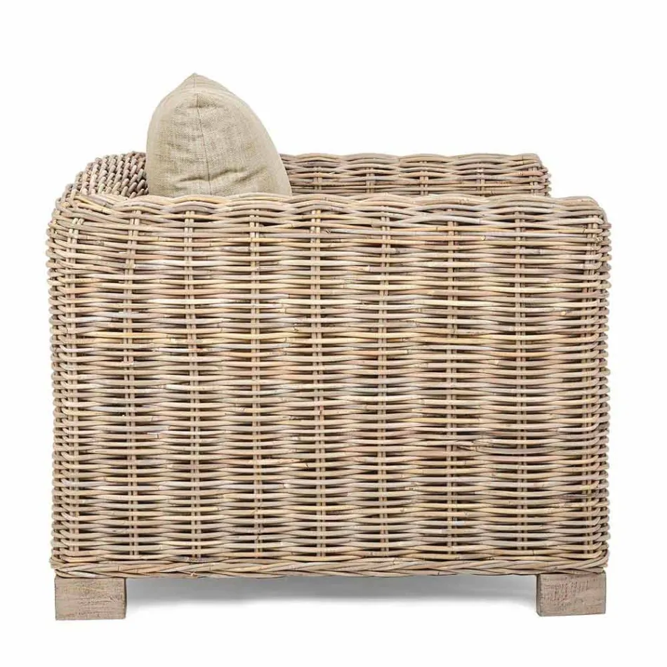 Poltrona da Giardino in Rattan Design da Interno/Esterno Homemotion - Ceara Viadurini