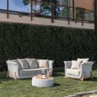 Poltrona da Giardino in Teak ed Intreccio in Corda - Arjuna Viadurini