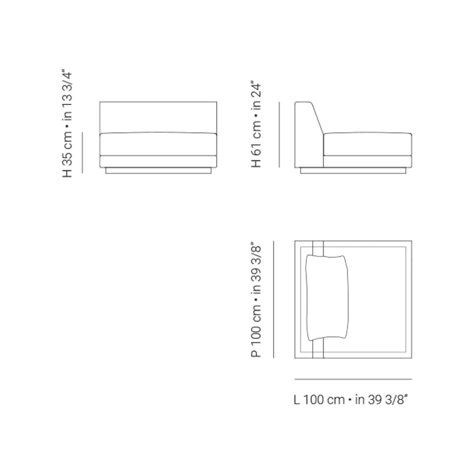 Poltrona da Giardino in Tessuto Made in Italy - Rubik Viadurini