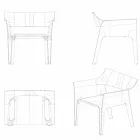 Poltrona da giardino Pedrera Vondom in polipropilene e fibra di vetro Viadurini