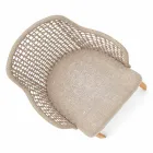 Poltrona da giardino Varaschin Emma moderna in legno iroko massello Viadurini