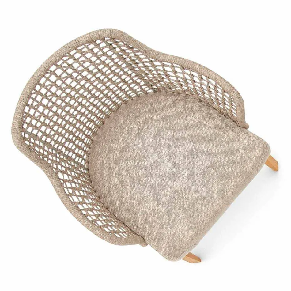 Poltrona da giardino Varaschin Emma moderna in legno iroko massello Viadurini