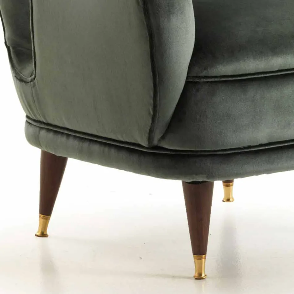 Poltrona da salotto imbottita design classico, L78xP75cm, Benny  Viadurini