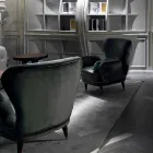 Poltrona da salotto imbottita design classico, L78xP75cm, Benny  Viadurini