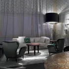 Poltrona da salotto imbottita design classico, L78xP75cm, Benny  Viadurini