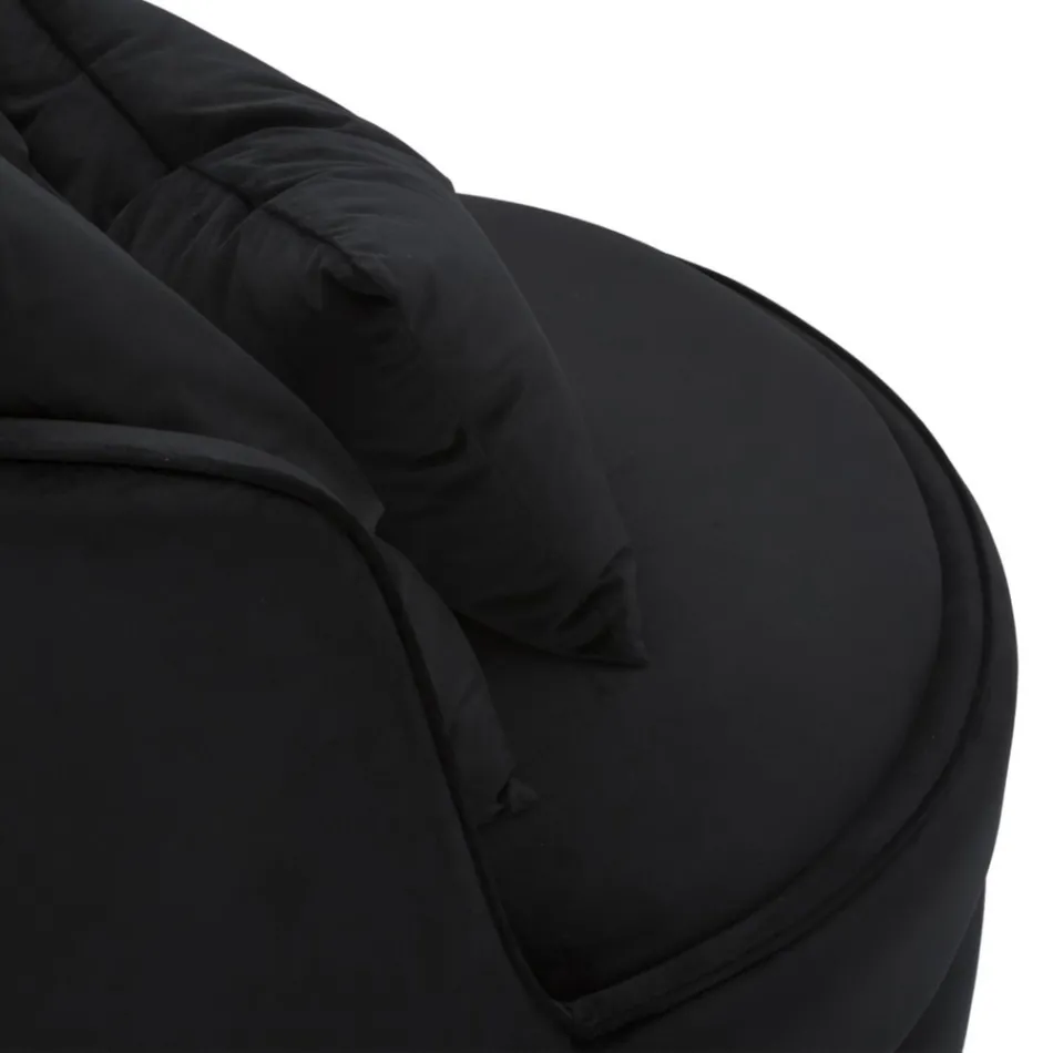 Poltrona da Salotto Imbottita e Rivestita in Tessuto con Decori - Patch Viadurini