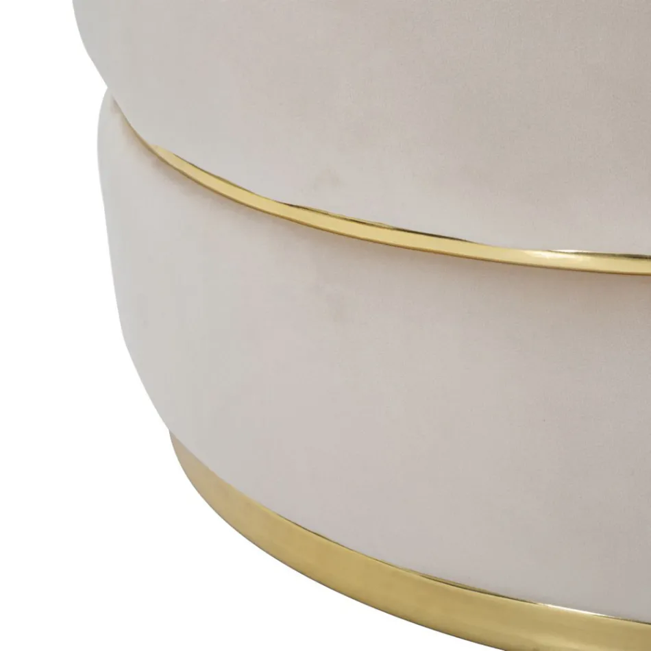 Poltrona da Salotto Imbottita e Rivestita in Tessuto con Decori - Patch Viadurini