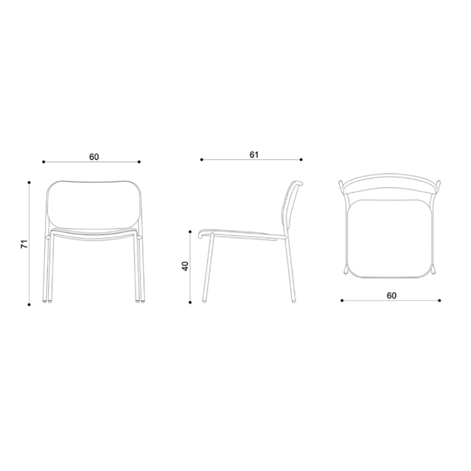 Poltrona da Salotto in Tessuto e Metallo Made in Italy 2 Pezzi - Sangria Viadurini