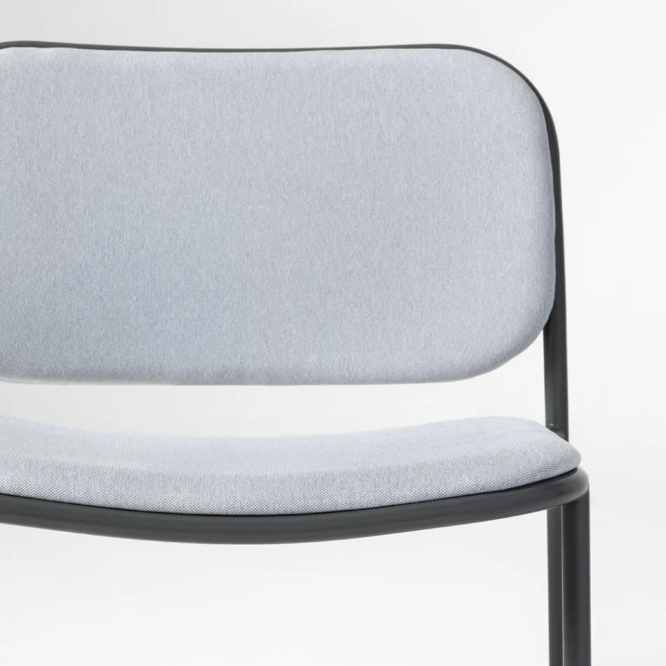 Poltrona da Salotto in Tessuto e Metallo Made in Italy 2 Pezzi - Sangria Viadurini