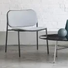 Poltrona da Salotto in Tessuto e Metallo Made in Italy 2 Pezzi - Sangria Viadurini