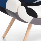 Poltrona da Salotto in Tessuto Patchwork - Bromo Viadurini