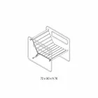 Poltrona da Salotto in Vetro e Seduta in Pelle Bianca Design Moderno - Tecna Viadurini