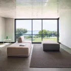 Poltrona da Salotto Quadrata Rivestita in Tessuto Made in Italy - Lilium Viadurini