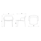 Poltrona da Salotto Rivestita in Tessuto Made in Italy 2 Pezzi - Sangria Viadurini