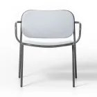 Poltrona da Salotto Rivestita in Tessuto Made in Italy 2 Pezzi - Sangria Viadurini