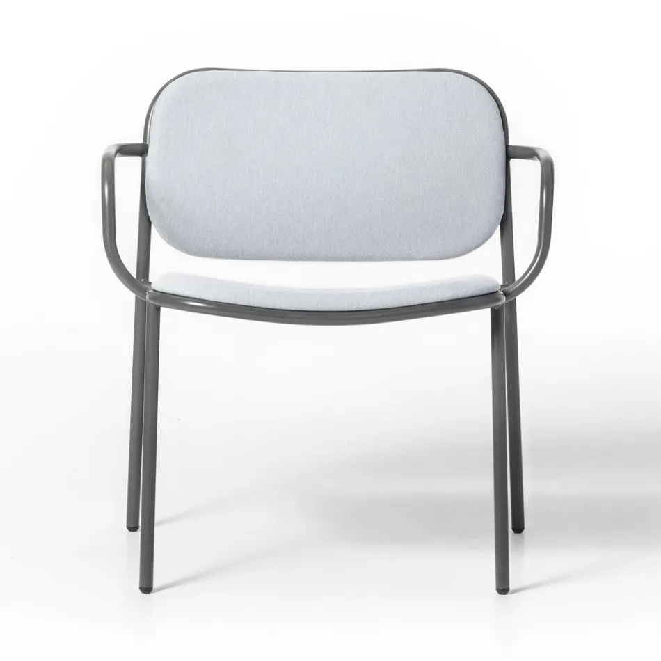 Poltrona da Salotto Rivestita in Tessuto Made in Italy 2 Pezzi - Sangria Viadurini